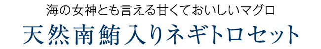 天然南鮪入りネギトロセット 